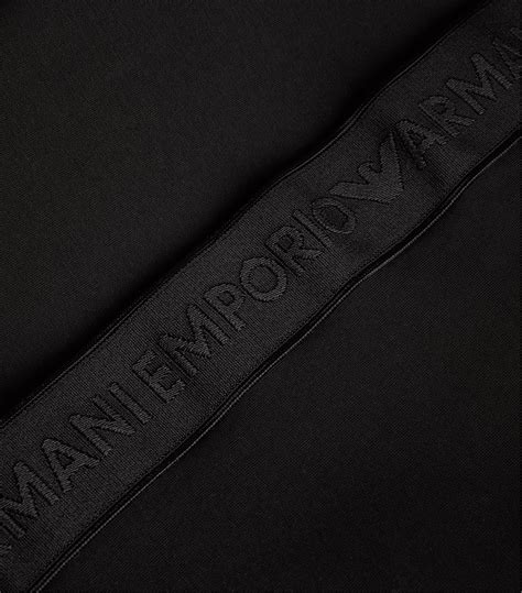 Mens Emporio Armani black Logo-Tape Bermuda Shorts | Harrods UK