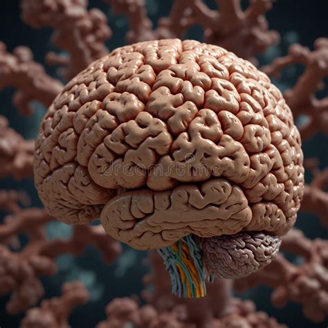 complex structure   human brain   stock illustration
