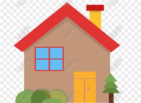 gambar rumah kartun sederhana berwarna high definition