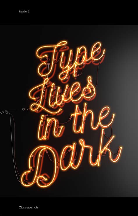 Type lives in the dark on Behance