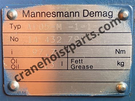 Demag Fa Gearbox Manual 7