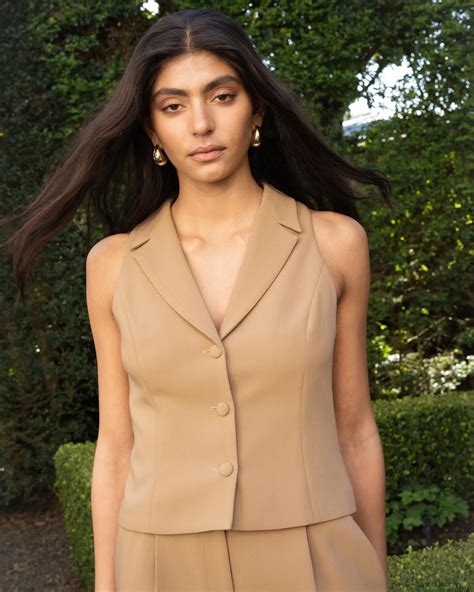 Nikki Tailored Vest | Warm Taupe | Forcast AU