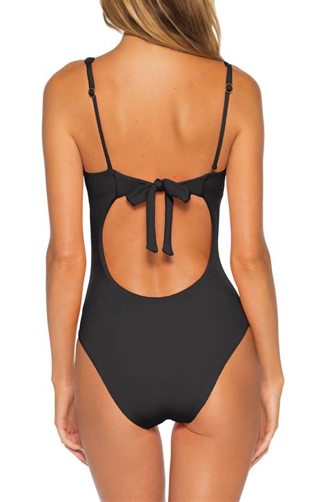 Becca Fine Line Rib One-Piece Swimsuit | Nordstrom | One piece
