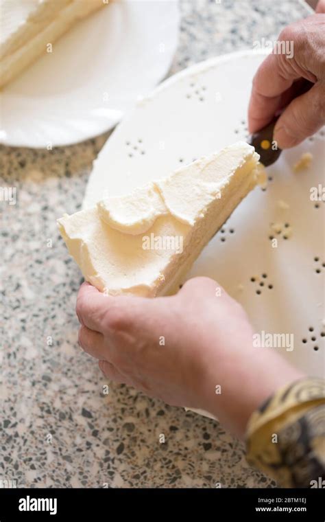 sponge cake torte  cream stock photo alamy