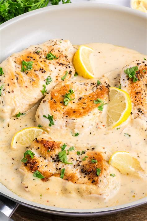 Easy Creamy Lemon Chicken | She's Not Cookin'
