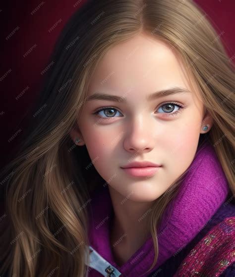 Premium Photo | Eyes of Realism Immersive Hyperreal Portrait of a Teen