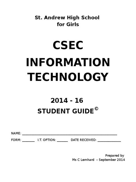 guide  csec information technology   computer program