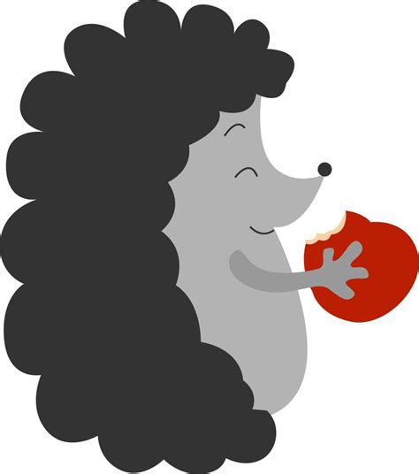 Baby hedgehog, illustration, vector on white background. 13704646 ...