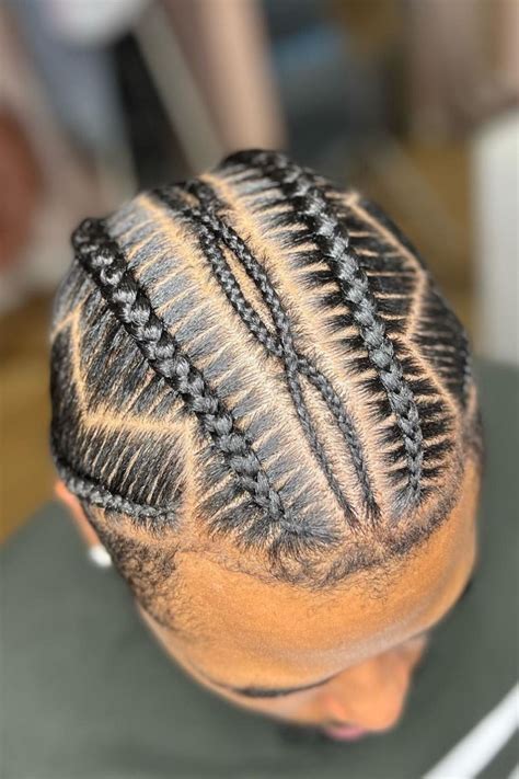 mens stitch braids  design straight  cornrows  men