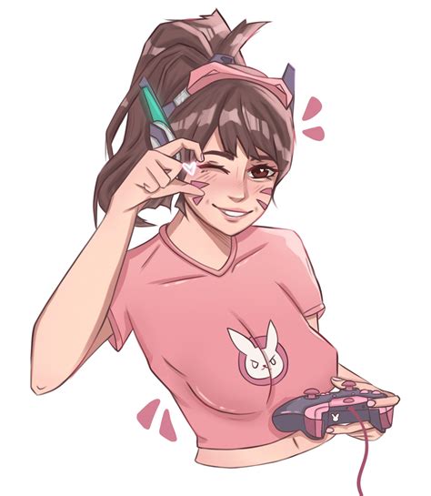 Ponytail D.Va Art ! : r/Overwatch
