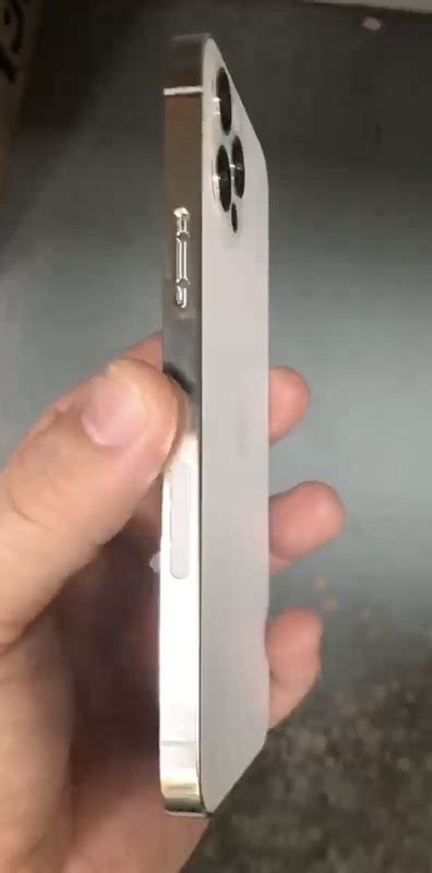 alleged iphone  pro leaks showing polished metal frame iphone