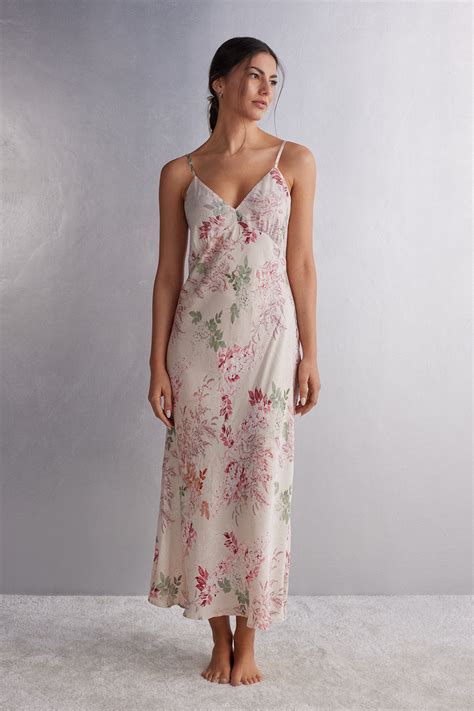 Secret Garden Long Satin Slip | Intimissimi