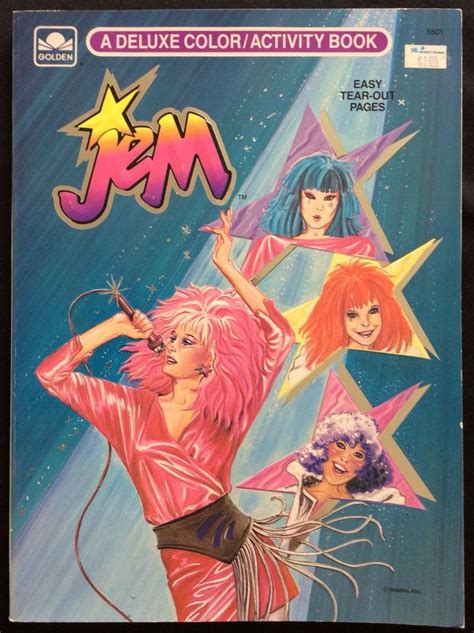 jem hasbro doll paper doll coloring book   pages
