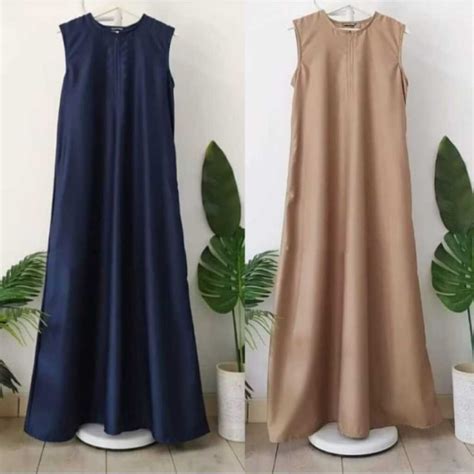 jual malaa  gamis singlet crinkle airflow dalaman gamis