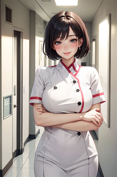 1lady solo nurse, /(nurse unif - SeaArt AI