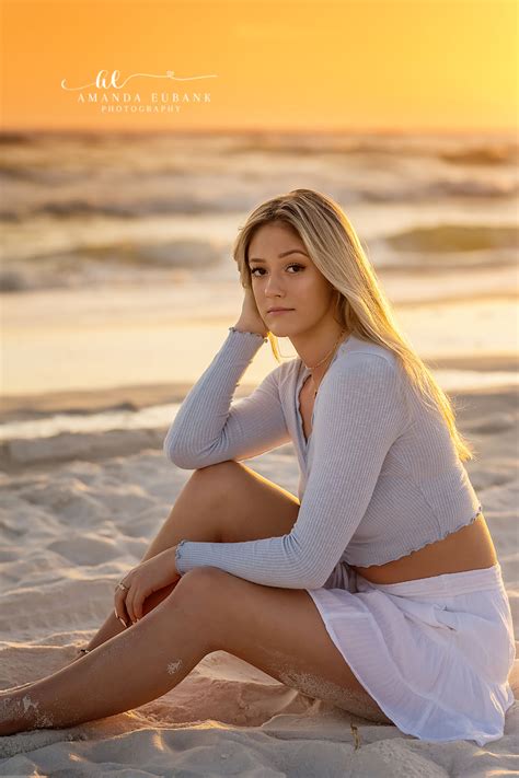Rosemary Senior Beach Walking Sunset | AMANDA EUBANK PHOTOGRAPHY