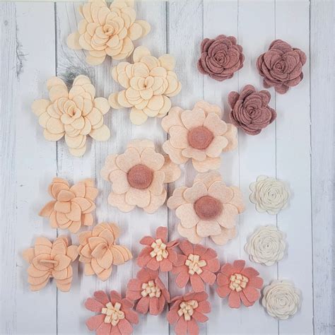 Loose Felt Flowers Farrah Flower Collection Pick Your - Etsy