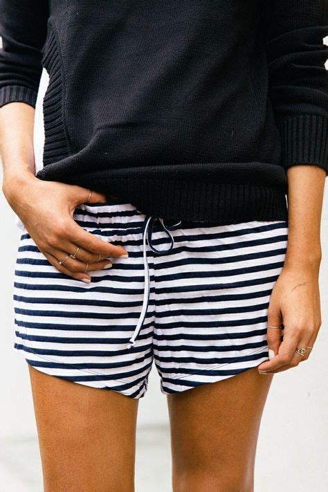 16 Best Black and White Striped Shorts ideas | striped shorts, fashion, striped