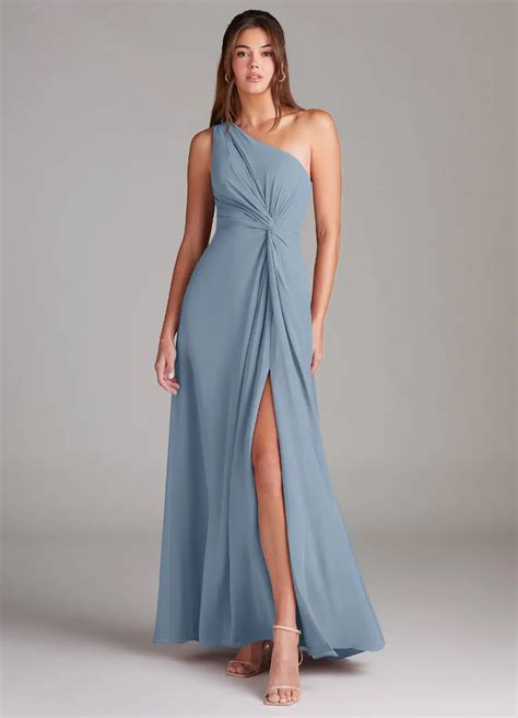 Azazie Brooke Dusty Blue Bridesmaid Dresses | Azazie