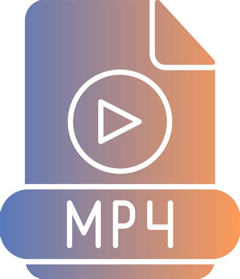 Mp4 Gradient Icon 37795004 Vector Art at Vecteezy