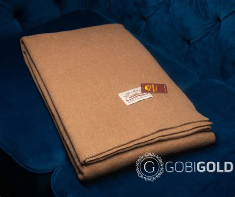Одеяло тканое из 100% верблюжьей шерсти 150х200 см. (GOBI SUN) - камел ...