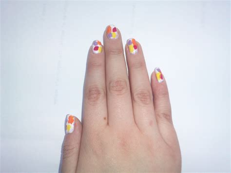 A super easy nail polish design, paint your nail white and let it dry