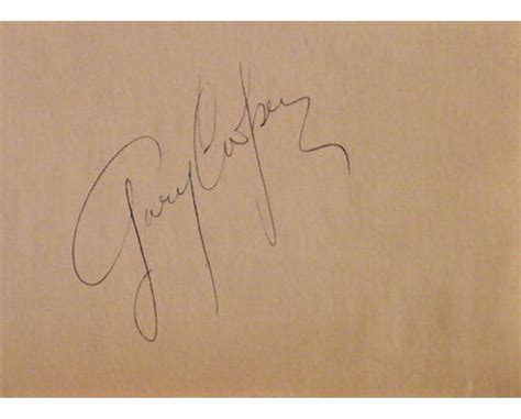 Gary Cooper signature slip