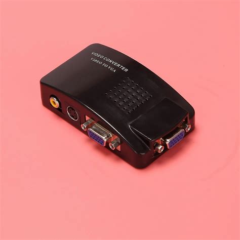 AV to VGA Adapter RCA VGA Converter PC RCA Composite S-Video AV Input