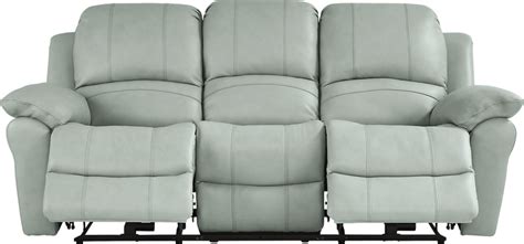 Vercelli Way 2 Pc Aqua Blue Leather Non-Power Reclining Living Room Set ...