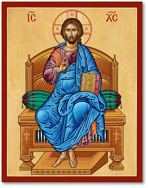 christ enthroned icon