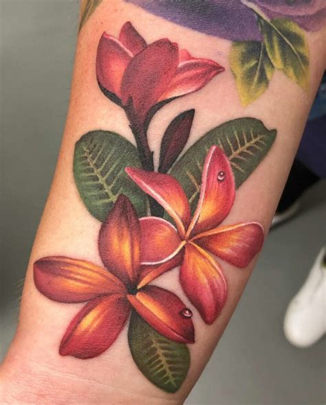 beautiful plumeria tattoo ideas    plum perfect