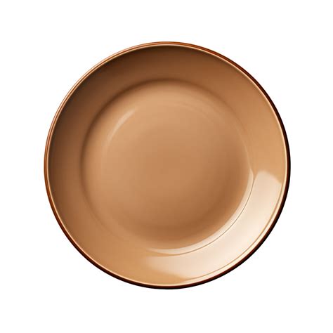 brown plate isolated  transparent background  png