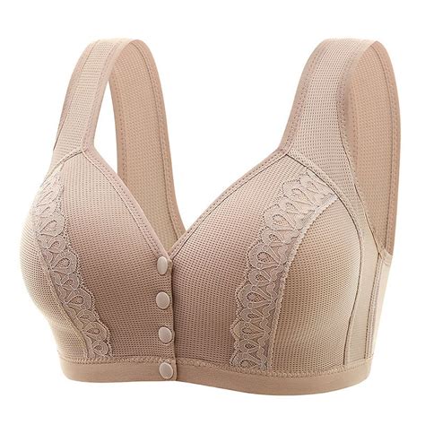 reoriafee front closure bras  seniors  support wireless slightly