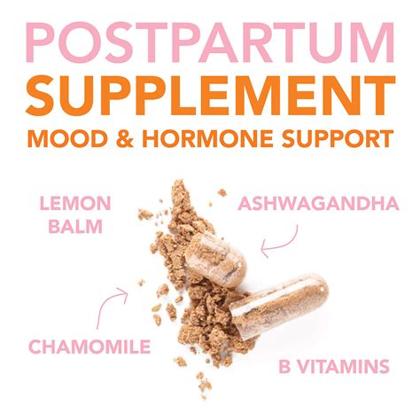 Pink Stork Postpartum Mood Support Supplement with Ashwagandha, Vitamin