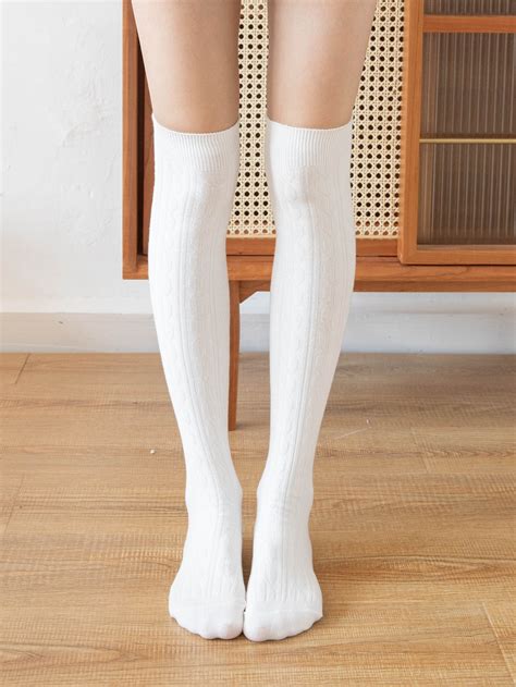 Solid Over The Knee Socks