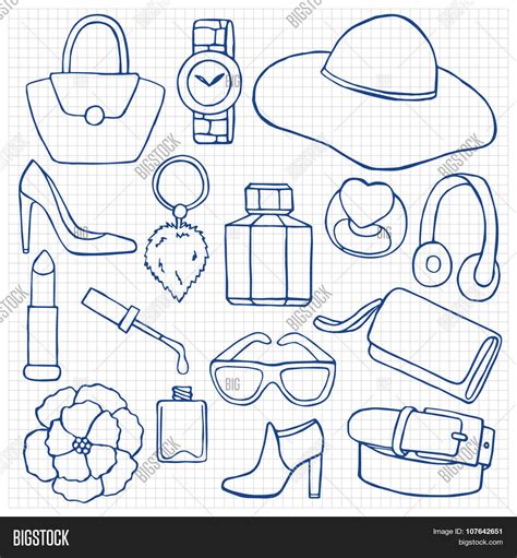 woman accessories set vector photo  trial bigstock