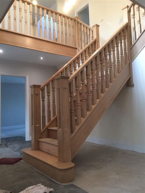 American white oak staircase | White staircase, Oak stairs, Staircase
