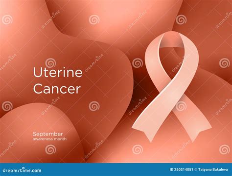 Uterine Cancer Awareness Month in September. Endometrial Cancer and Uterine Sarcoma Stock Vector ...