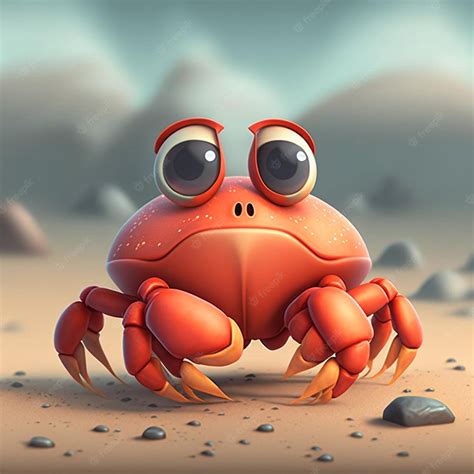 Premium Photo | Cute cartoon crab character