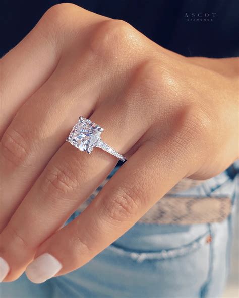 classic cushion cut diamond solitaire ring ascot diamonds