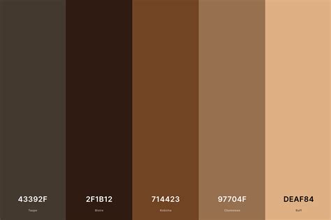 20 Brown Color Palettes with Names and Hex Codes – CreativeBooster