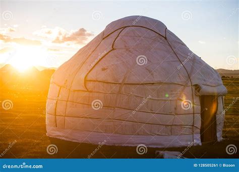 Yurts in Kyrgyzstan stock image. Image of grass, tent - 128505261