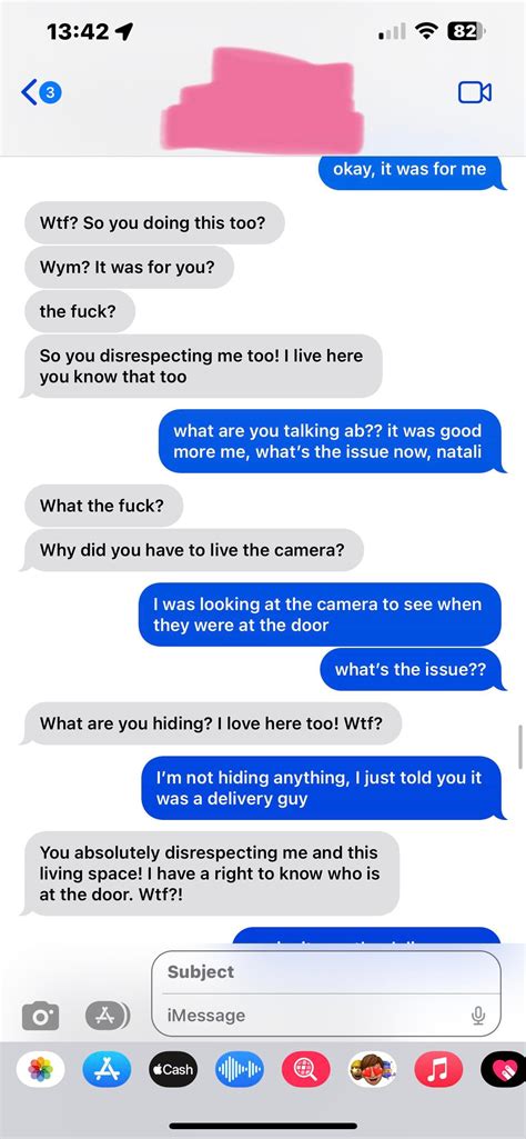 if anyone cares to read. this is messages from my roommate, we rent a