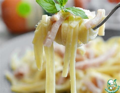 Паста лингвини с ветчиной и кальмарами – кулинарный рецепт