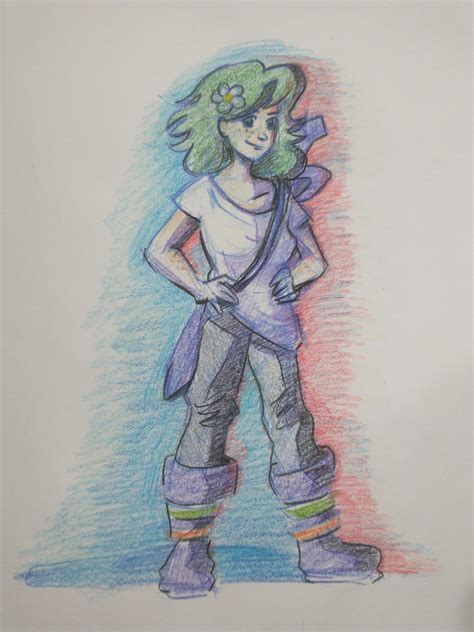 I drew my farmer, Briar! She lives on the forest farm and finished the