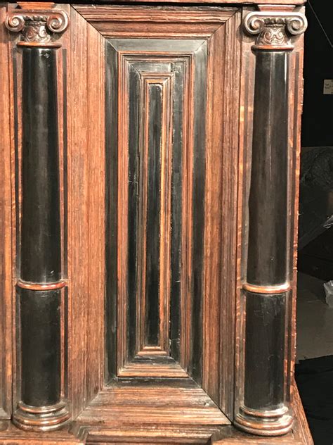 Cabinet on Stand Dutch Renaissance Oak Ebonised Secret Locking