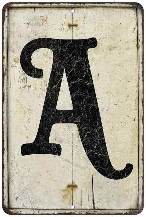 capital letter  vintage  chic    high gloss metal