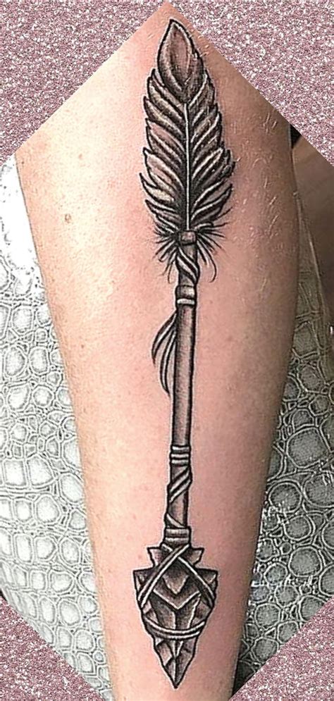 Black & White Feather Arrow Tattoo Design | Sleeve Tattoo Designs ...