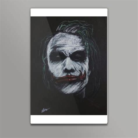 Heath Ledger Joker Canvas Painting at PaintingValley.com | Explore collection of Heath Ledger ...