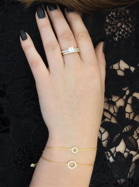 Savannah CZ Circle Bracelet in Gold — Jewellery Co. Australia
